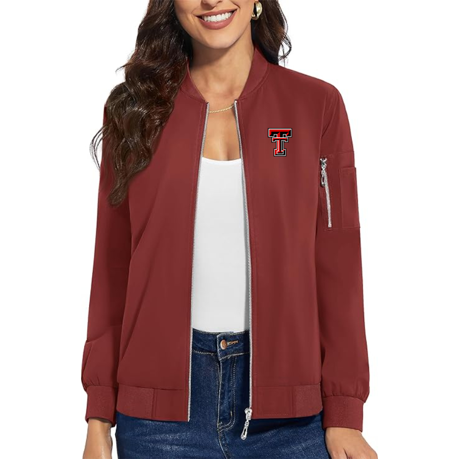 Women's Texas Tech Red Raiders  Premium Bomber Jacket Outerwear